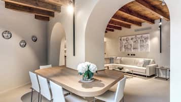 Apartment (2 Bedrooms) | Living area | 32-inch Smart TV with cable channels