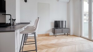 Apartment, 3 Bedrooms, Balcony | Living area | 32-inch Smart TV with cable channels - Two Flats Combined - Near Loreto Metro (Milan)