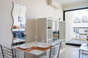 Apartment, 1 Double Bed with Sofa bed, Kitchen, City View | In-room dining - Glade - 1 BR Apt. & Balcony in Larnaca (Larnaca)