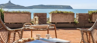 Overlooking the incredible beauty of the San Giovanni di Sinis coast, Villa Maestrale is an exclusive residence designed for those seeking privacy, comfort, and a breathtaking sea view.The spacious and bright villa comprises four bedrooms, one of which i