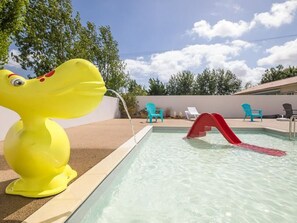 Pool - Spacious mobile home with terrace for 8 guests (Puyravault)