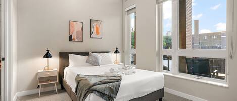 2 bedrooms, iron/ironing board, WiFi, bed sheets