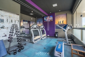 Fitness facility - Apt em Cond c/ piscina aquecida em Floripa CUR0716 (Florianópolis)