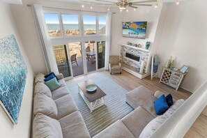 Living area - OCEANFRONT 3 Bedroom 2 Story Townhouse with Private Garage! K1#D (Ocean City)