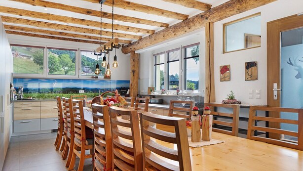 Dining - Holiday Home 'Sport Rees - 7 Fewo Eventraum' with Mountain View, Private Terrace & Wi-Fi (Oberried)
