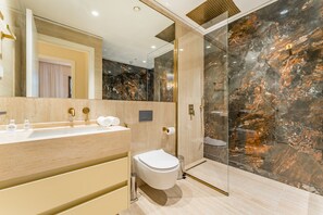 Hair dryer, bidet, towels, soap - Summer at Creek Beach Building 3 902 by Deluxe Holiday Homes (Dubai)