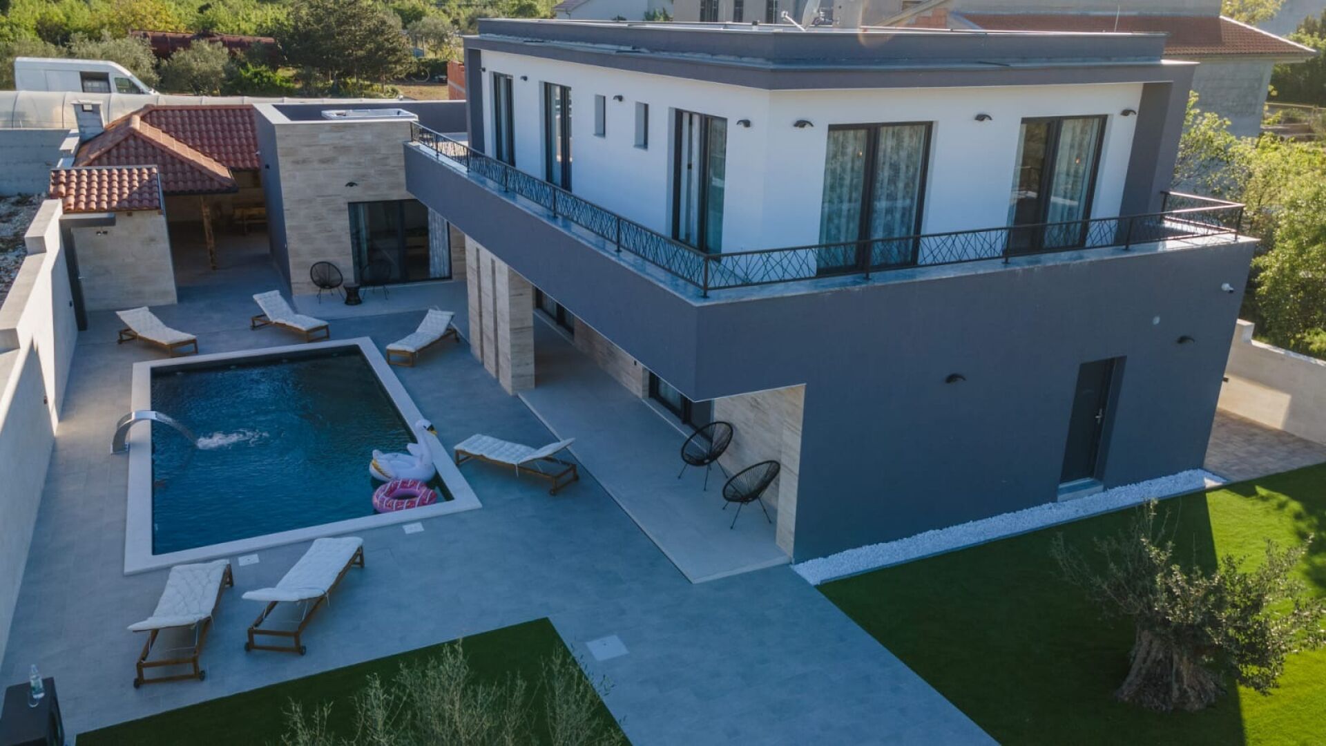 A heated pool