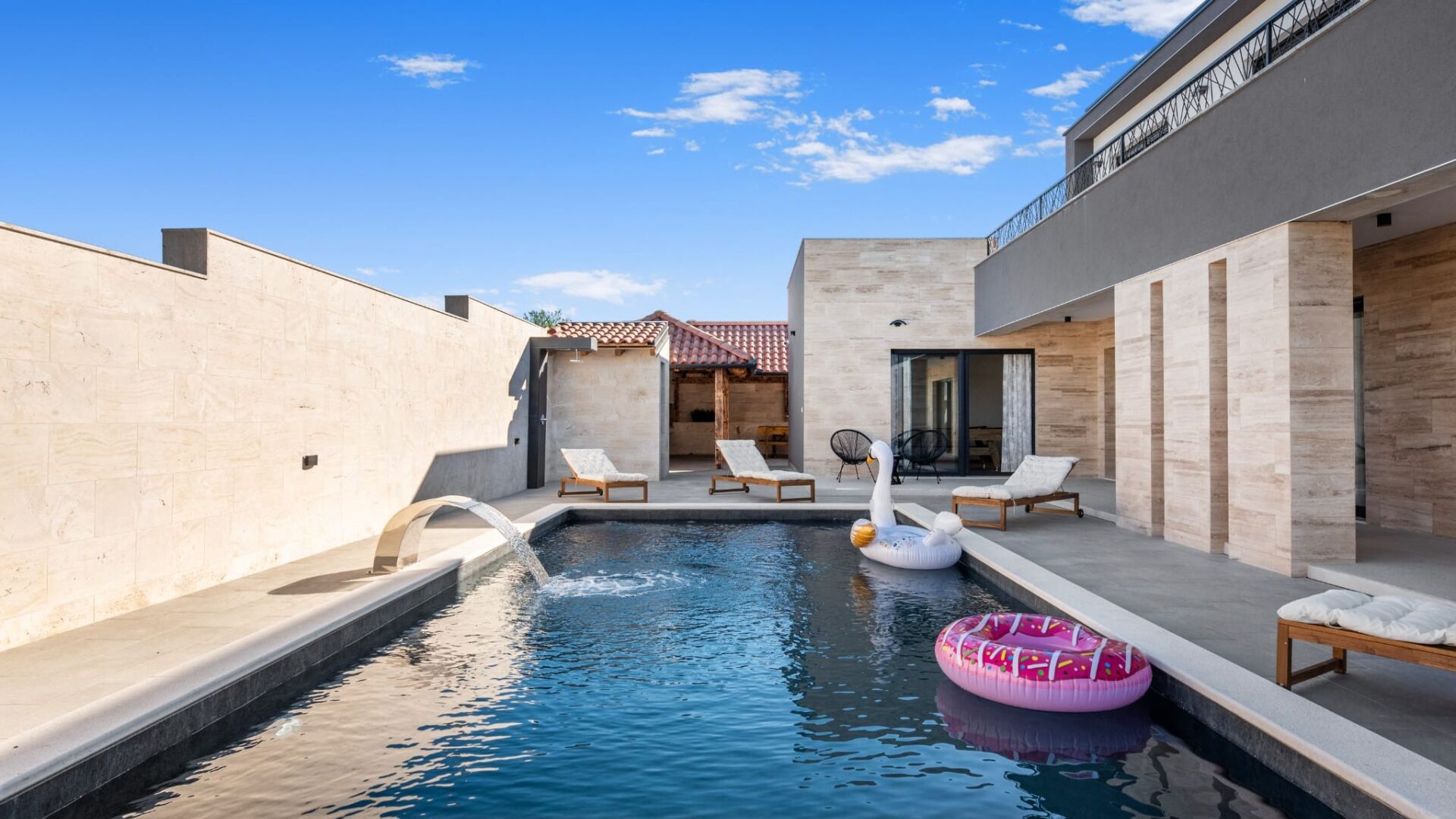 A heated pool