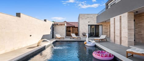 A heated pool