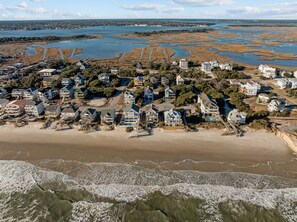 Beach nearby - Aah to Zen #209 - Dog-Friendly Ocean-View Retreat with Hot Tub and Game Room! (North Topsail Beach)