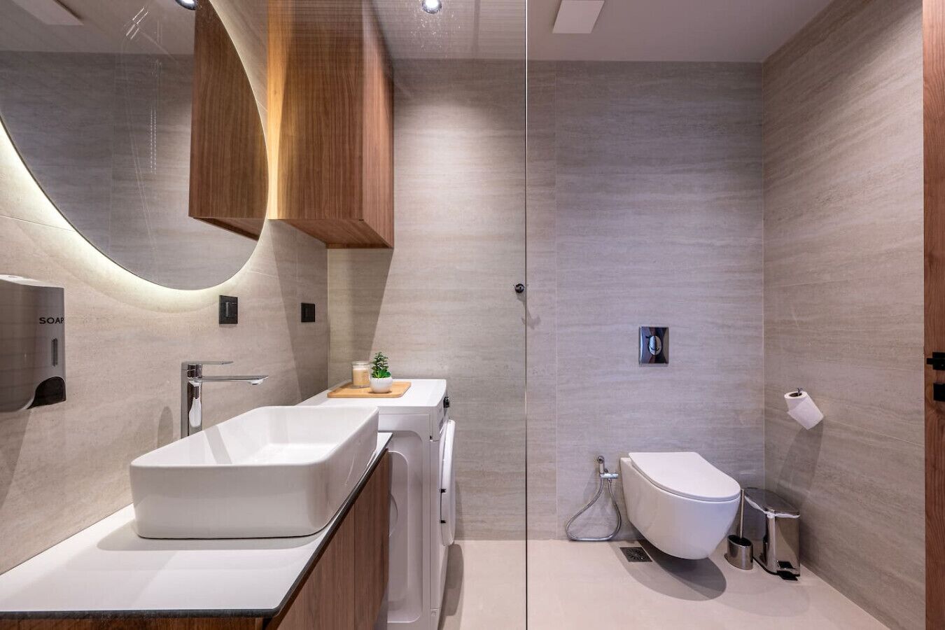 Hair dryer, towels