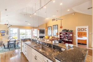Interior - Pet-friendly semi oceanfront home w/ pool and hot tub by Sun Realty (Nags Head)