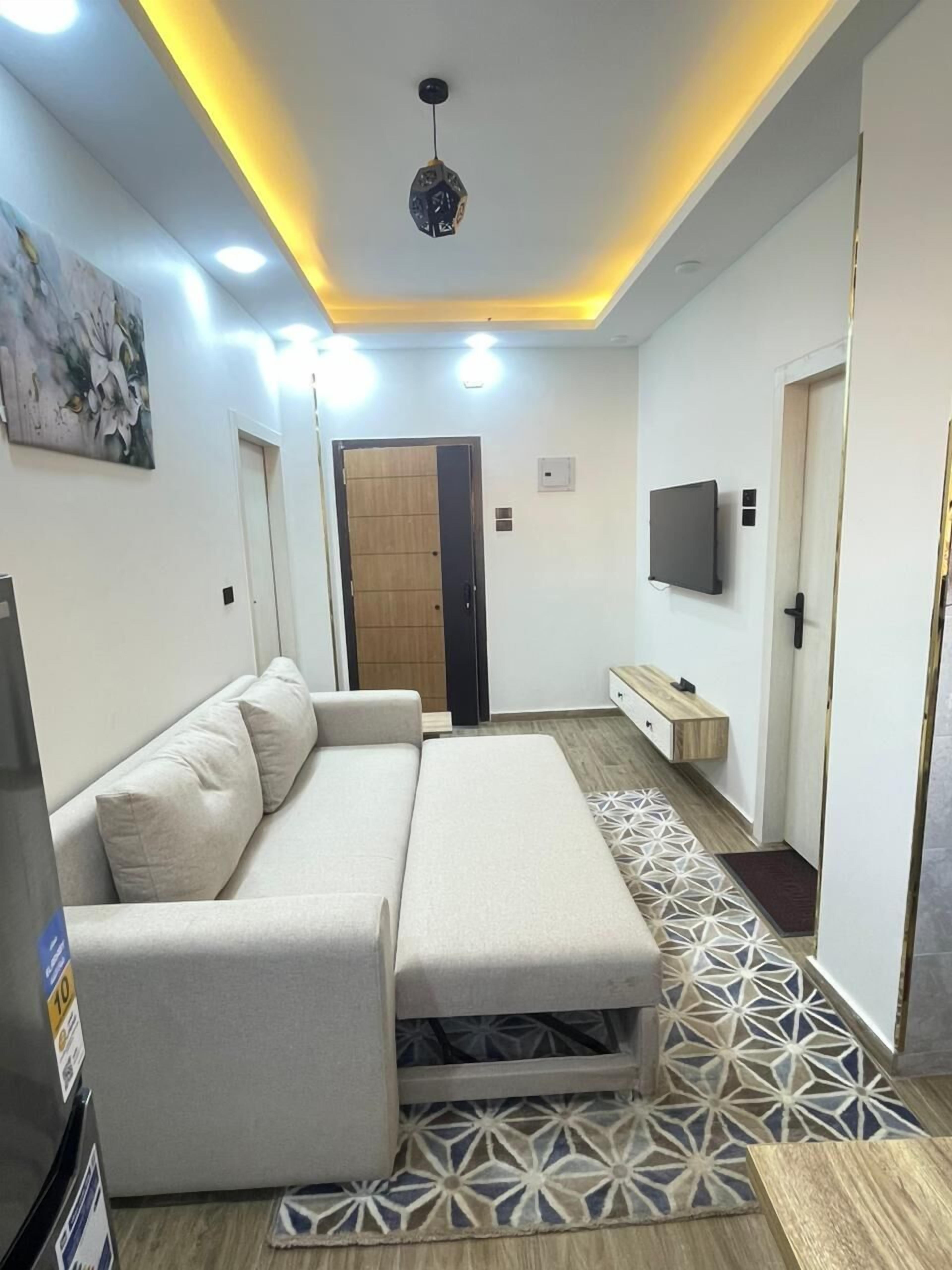 Estudio familiar, vista al mar | Área de sala de estar