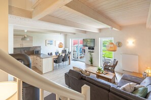 Smart TV, fireplace, DVD player - skandinavisches Reihenhaus in Dagbüll (Dagebüll)