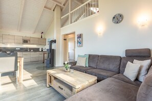 Smart TV, chimenea y reproductor de DVD 