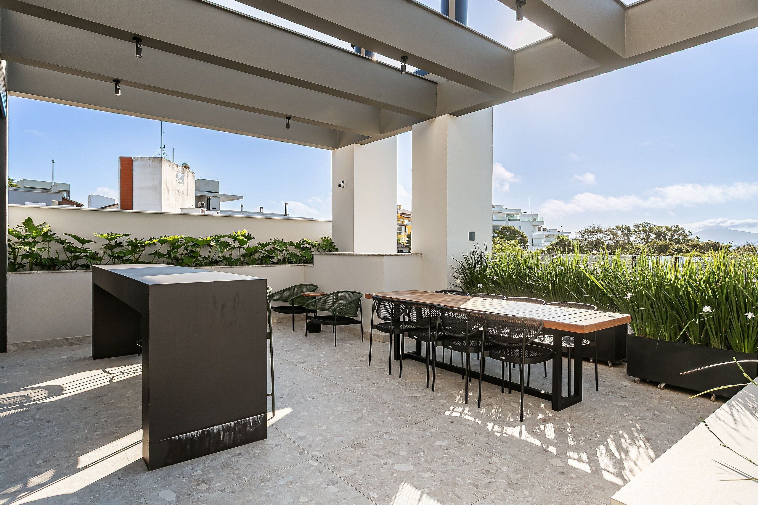 屋外ダイニングエリア