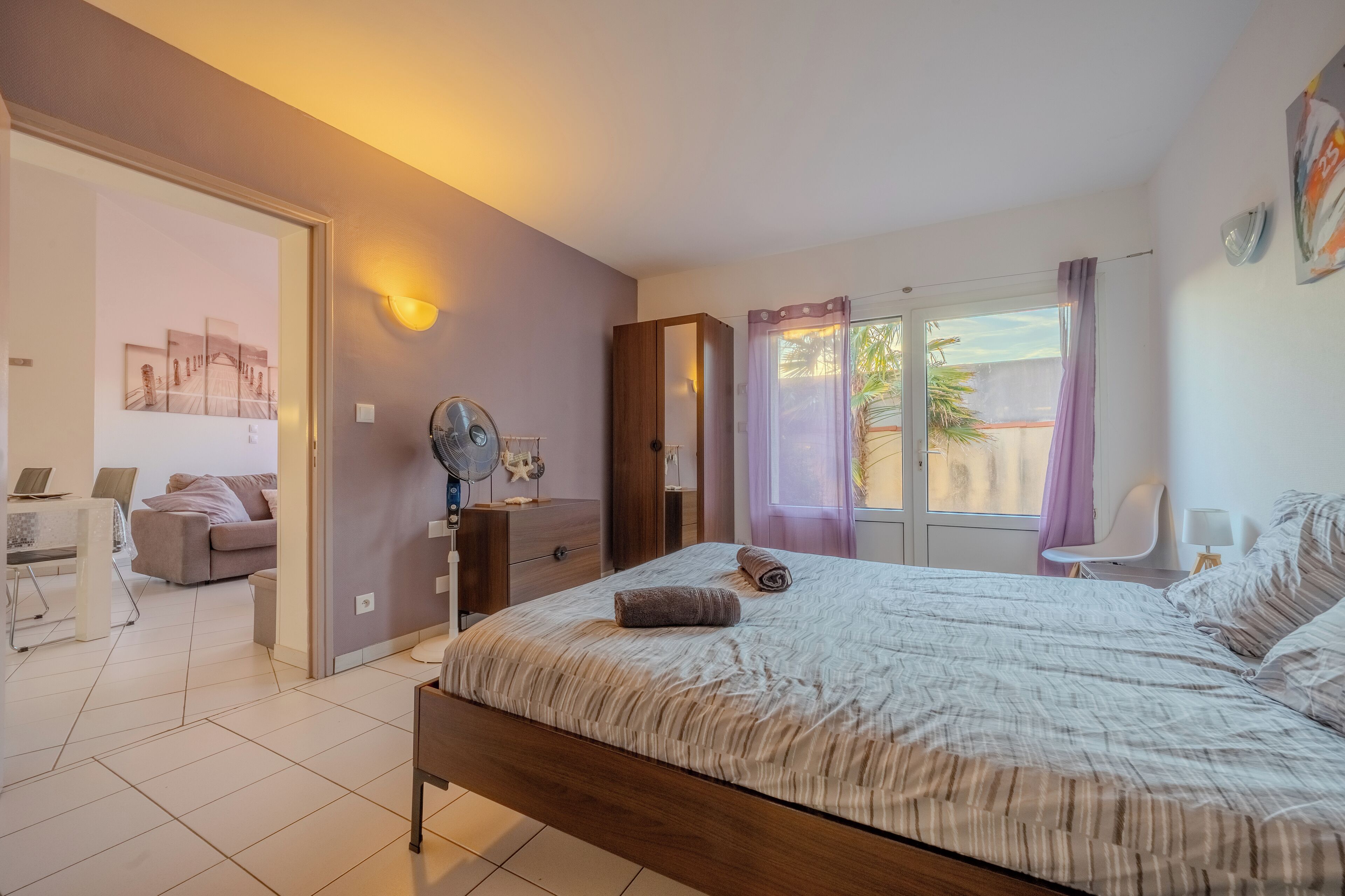 Individually decorated, individually furnished, iron/ironing board