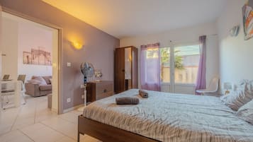 Individually decorated, individually furnished, iron/ironing board