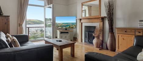 TV, DVD player, books