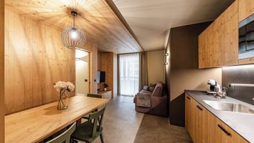 Leilighet, fjellutsikt | Oppholdsområde