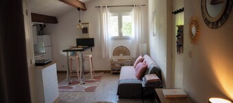 Quiet, cocooning apartment 1.2km from the center. Mountain and river views nearby
