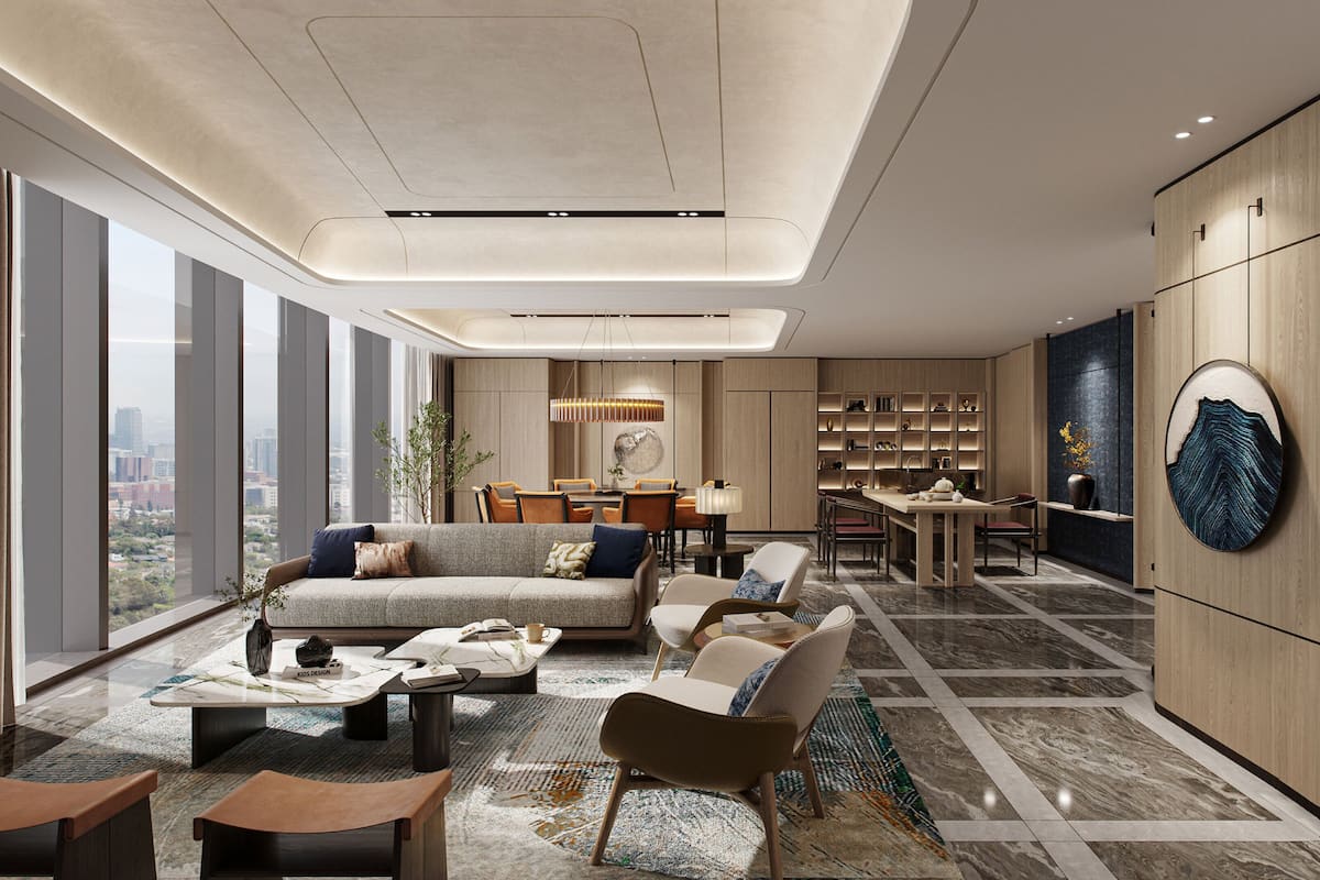 Habitación estándar, 1 cama King size, con acceso al salón lounge del club, vista a la ciudad