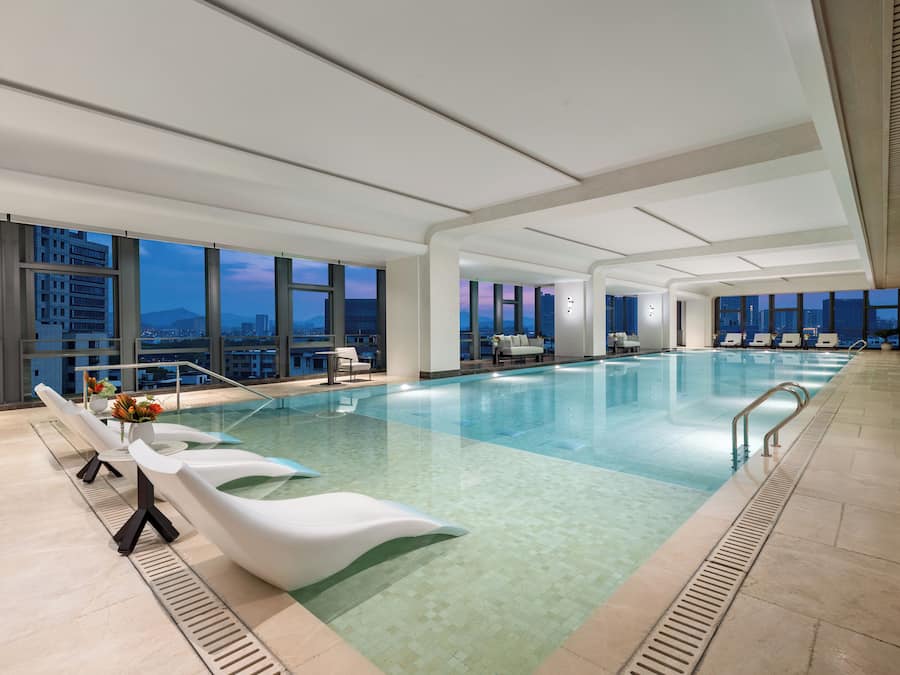 Indoor pool, seasonal outdoor pool, free pool cabanas, pool umbrellas