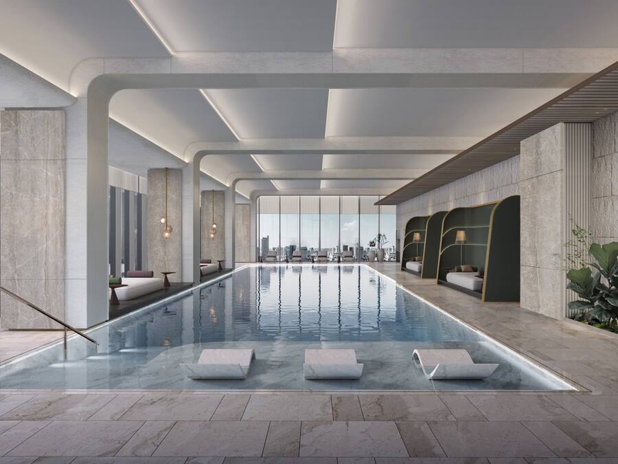 Indoor pool, seasonal outdoor pool, free pool cabanas, pool umbrellas