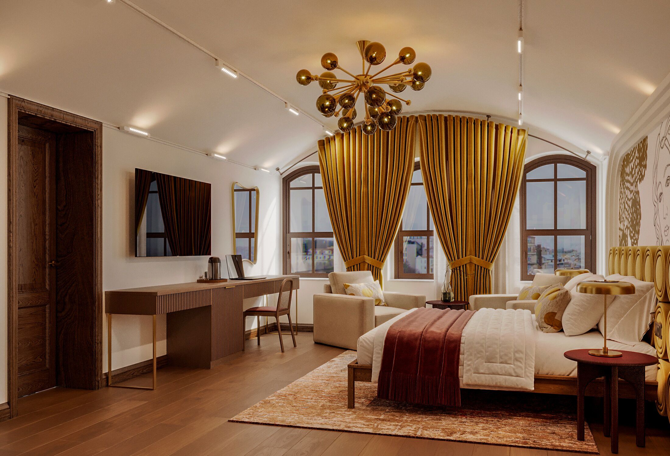 Executive Double Room | Egyptian cotton sheets, premium bedding, down comforters