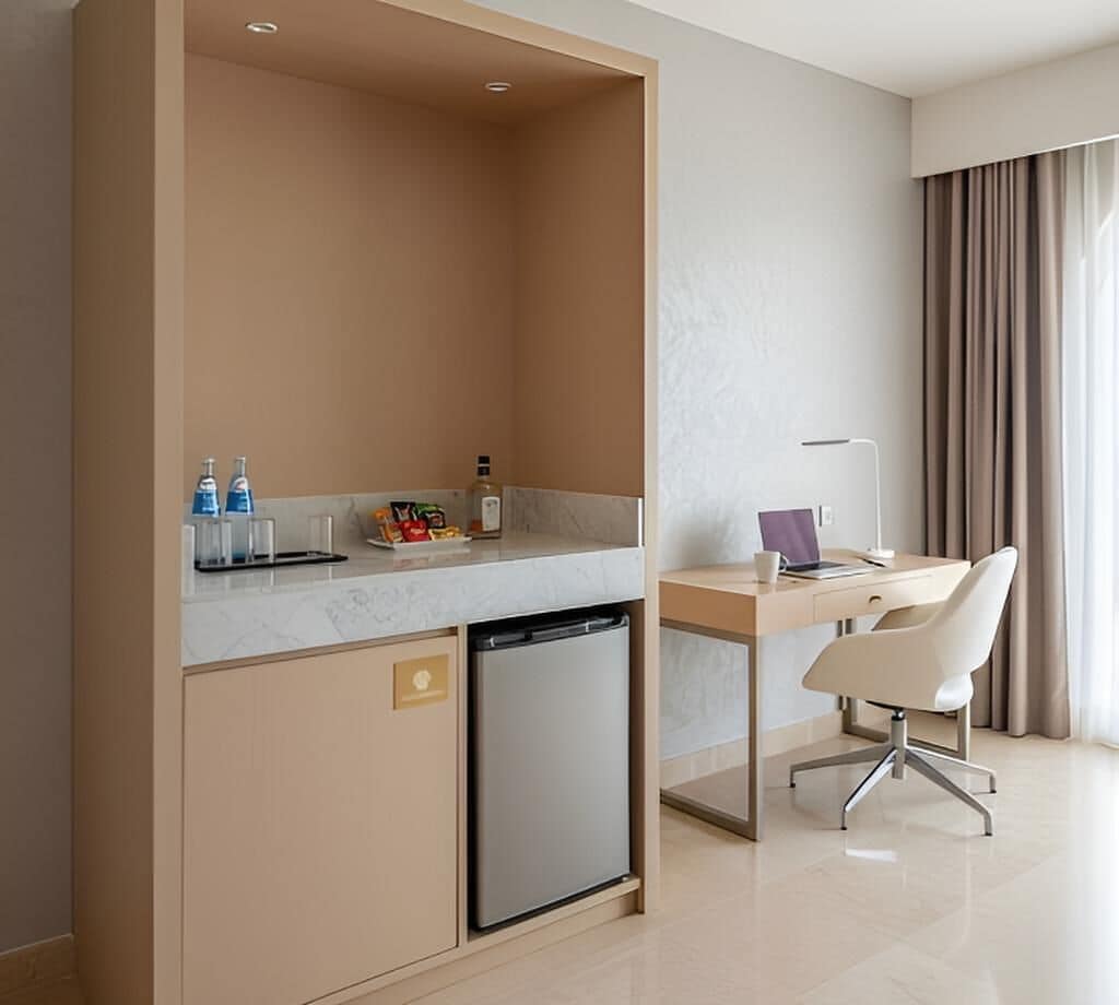 Kahden hengen perhehuone yhdelle, parveke, rantanäköala | Tallelokero huoneessa, työpöytä