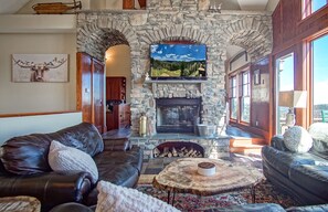 House, Multiple Beds, Hot Tub, Mountain View (8 Br: Sanctuary Slopeside 1) | Living area - Slope Side 8 BR at Sanctuary Majestic Mountain Top Estate 4800 Square Feet of Quality Sleeps 16 (Snowshoe)