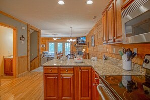 House, Multiple Beds, Pool Access, Mountain View (5 Br: Loggers Run 7) | Private kitchen - Loggers Run #7: 5 Bedrooms, 3.5 Bath: Slope Side. Overlooks The Ski Trail ! (Snowshoe)