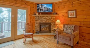 House, Multiple Beds, Pool Access, Mountain View (5 Br: Loggers Run 7) | Living area - Loggers Run #7: 5 Bedrooms, 3.5 Bath: Slope Side. Overlooks The Ski Trail ! (Snowshoe)