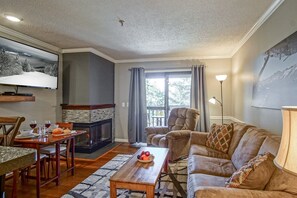 Condo, Multiple Beds, Hot Tub, Mountain View (1 Br: Snowcrest 210B) | Living area - 1 Br: Snowcrest 210b: Easy Access to Widow Maker Territory (Snowshoe)