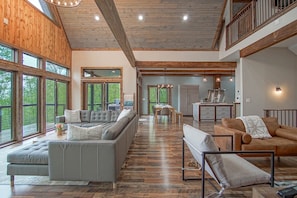 House, Multiple Beds, Pool Access, Mountain View (5 Br: Cupp Runneth Over) | Living area - 5 Br: Cupp Runneth Over - Luxurious Retreat Nestled 9.7 Miles From Snowshoe (Slaty Fork)