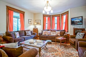 House, Multiple Beds, Patio, Mountain View (5 Br: Glaab House) | Living area - 5 Br: Historic Glaab House in Cass, With AC, Amazing Kitchen, Covered Porches, Historical Landmark (Cass)