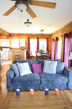 House, Multiple Beds, Pool Access, Mountain View (4BR: Timbers 1) | Living area - 4 BR: Timbers #1 Stand Alone Cabin (Snowshoe)