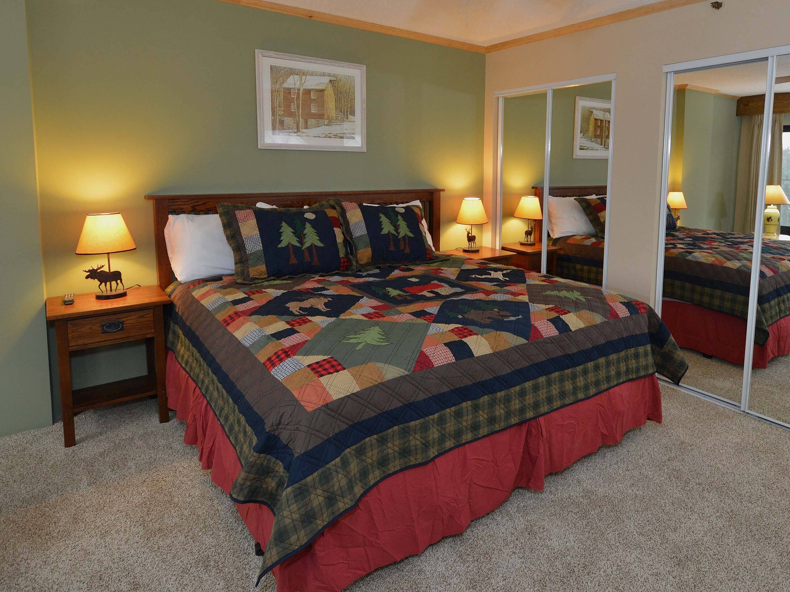 2 bedrooms, individually decorated, individually furnished, bed sheets