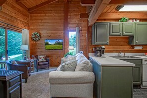 House, Multiple Beds, Fireplace, Mountain View (2 Br Plus Loft: Powder Monkey 4) | Living area - Powder Monkey 4: 2 Bedrooms Plus Sleeping Loft, 2 Full Baths: Slope Side (Snowshoe)