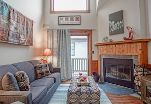 Condo, Multiple Beds, Pool Access, Mountain View (1 Br Plus Loft: Whistlepunk 36) | Living area - Whistlepunk 36: 1 Br Plus Bonus Sleeping Loft Slope Side (Snowshoe)
