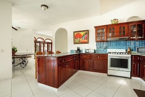 Private kitchen - Villa Ocean View Larimar | Private Pool | 5-Minute Walk to the Beach (Cofresi)