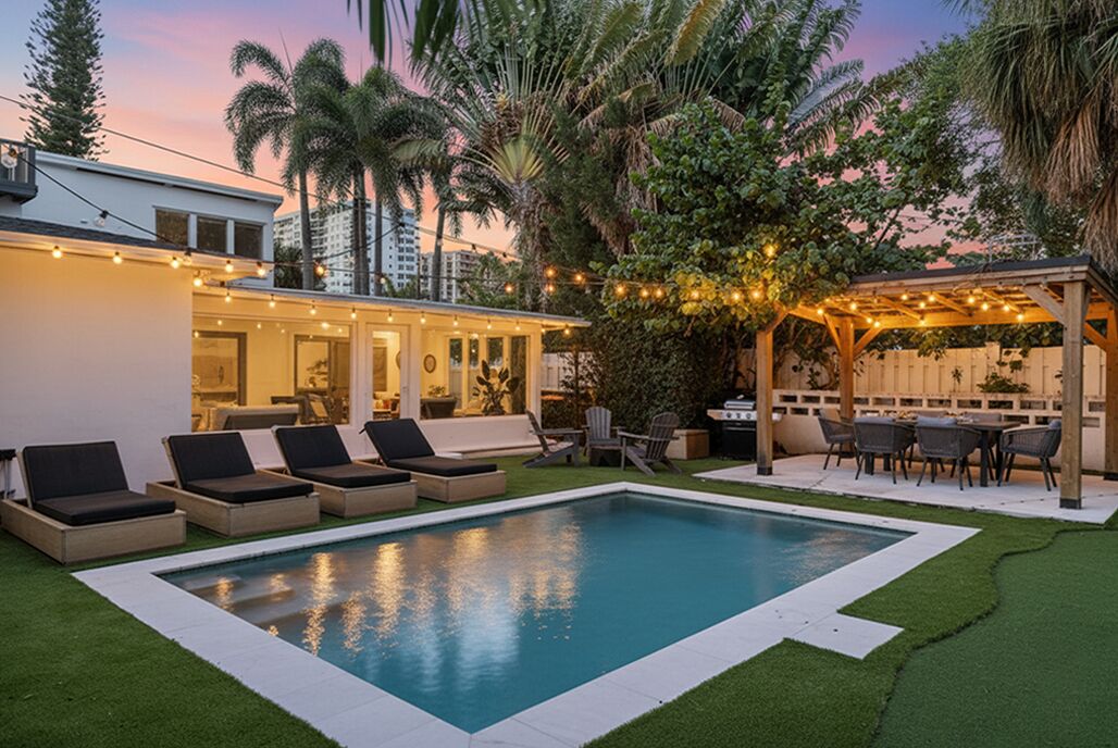 屋外ダイニングエリア