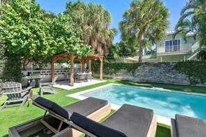 Outdoor pool, a heated pool