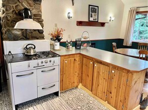 Private kitchen - Timber River Cabin with hot tub and trail to river (Ashford)