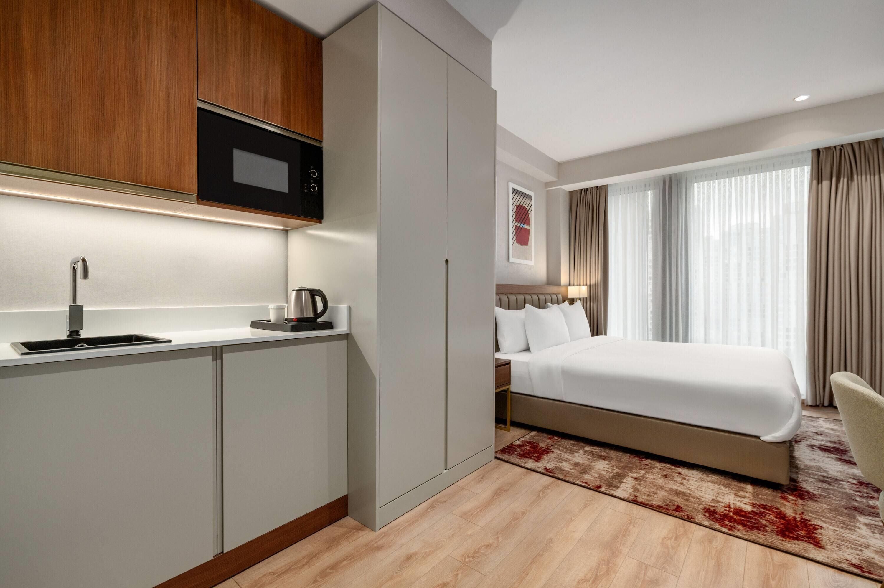 Premium bedding, minibar, in-room safe, laptop workspace