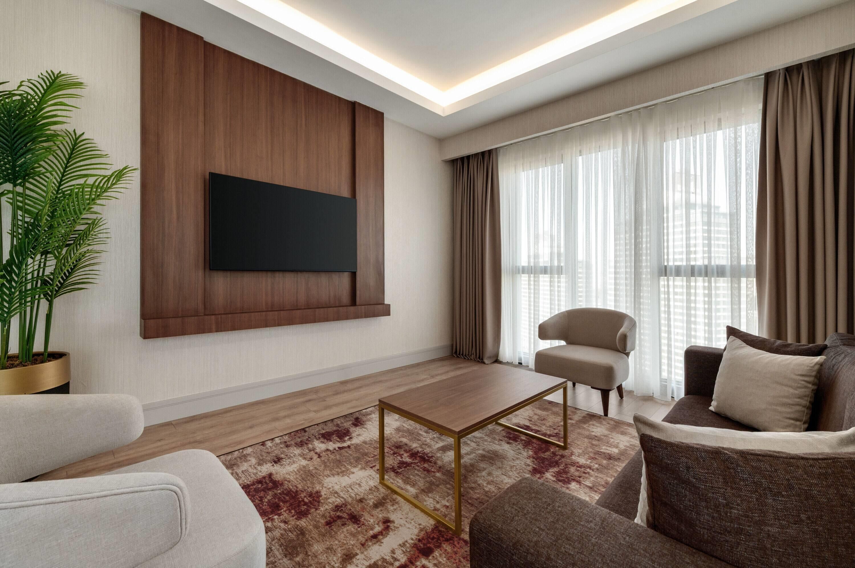 Premium bedding, minibar, in-room safe, laptop workspace