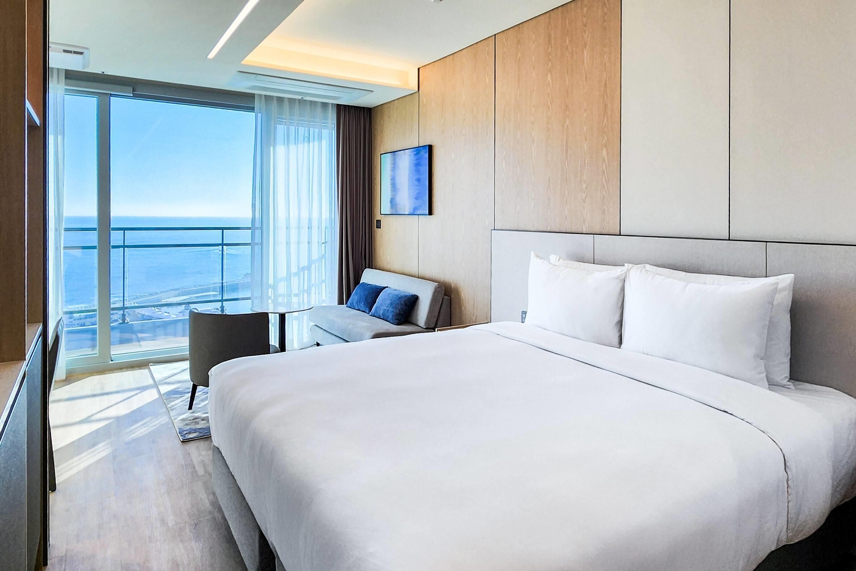 스탠다드룸, 킹사이즈침대 1개, 바다 전망