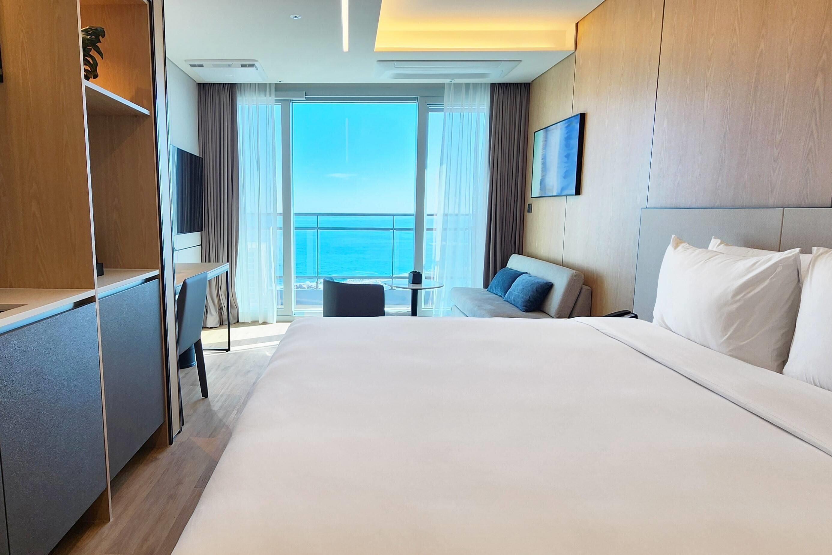 스탠다드룸, 킹사이즈침대 1개, 바다 전망