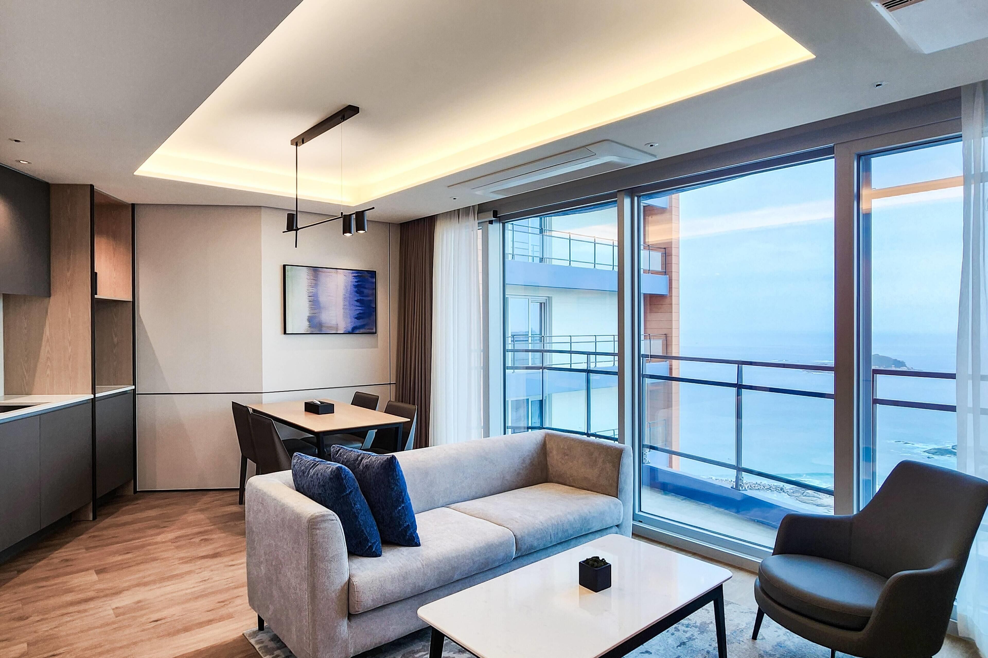 디럭스룸, 킹사이즈침대 1개, 바다 전망