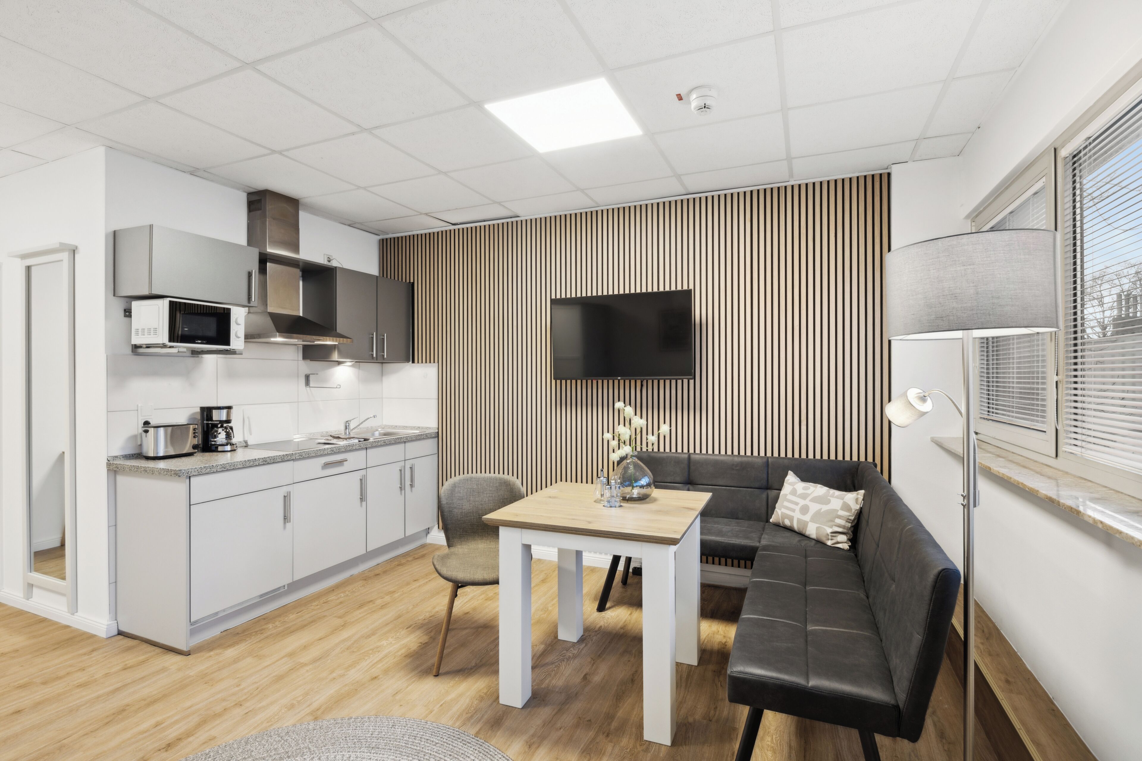 Habitació doble Comfort, cuina | Escriptori, espai de treball apte per a portàtils i wifi gratuïta 